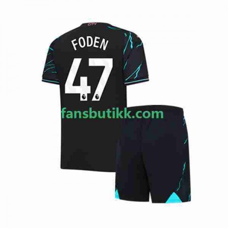 Fotballdrakt Manchester City Phil Foden 47 Barn Tredjetrøye 2023-2024 Kortermet